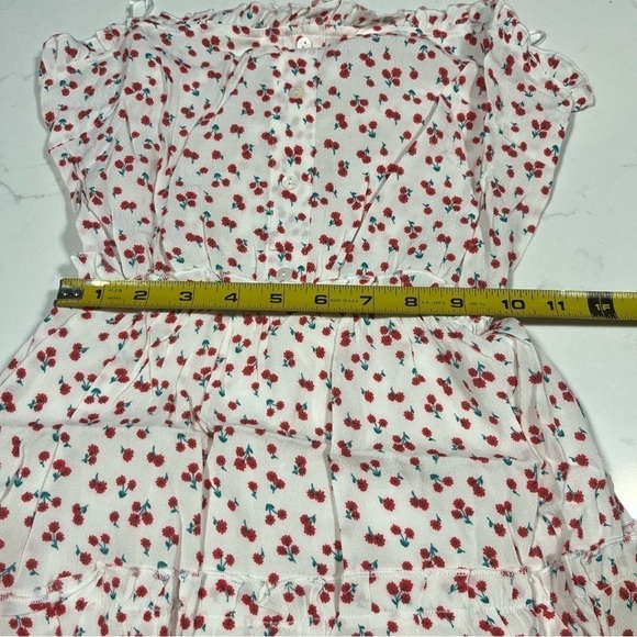 Olivaceous Liberty Floral Strapless Shirred Baby Doll Ruffle Mini Dress … - Picture 11 of 12